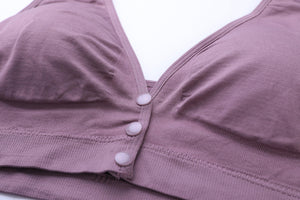 Button Maternity Nursing Breastfeeding Seamless Bra - Onnty
