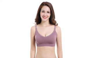 Grid Maternity Nursing Breastfeeding Seamless Bra - Onnty