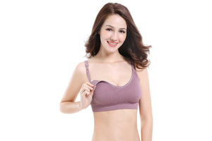 Grid Maternity Nursing Breastfeeding Seamless Bra - Onnty
