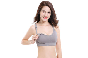 Grid Maternity Nursing Breastfeeding Seamless Bra - Onnty
