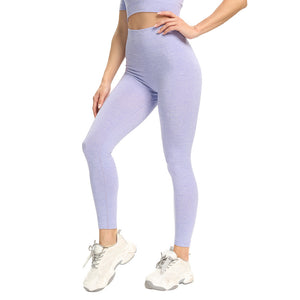 Yoga Solid Color Seamless Top ｜ Yoga Solid Color Seamless Trousers