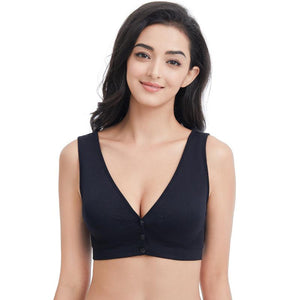 Button Maternity Nursing Breastfeeding Seamless Bra - Onnty