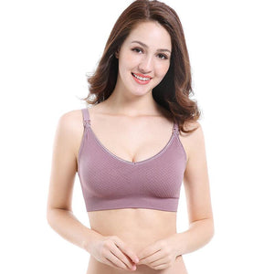 Grid Maternity Nursing Breastfeeding Seamless Bra - Onnty