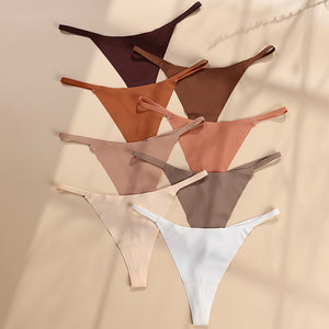 Women Sexy Ice Silk One Piece Thong G-String Panties