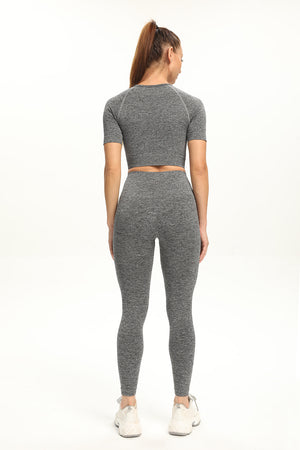 Yoga Solid Color Seamless Top ｜ Yoga Solid Color Seamless Trousers