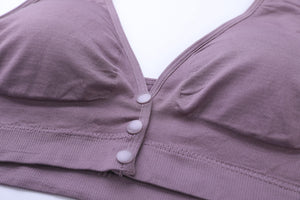 Button Maternity Nursing Breastfeeding Seamless Bra - Onnty