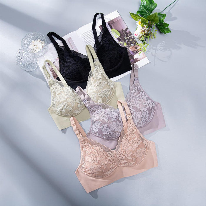 Modal Lace Maternity Nursing Breastfeeding Seamless Underwear Bra