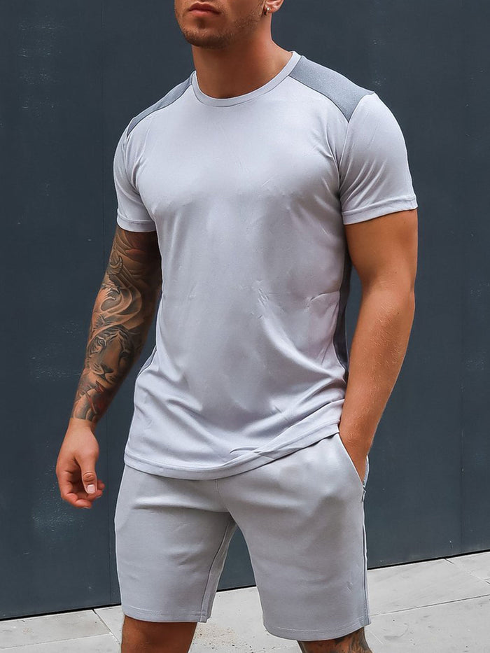 Short Sleeve Simple And Stylish Casual Sports Suit