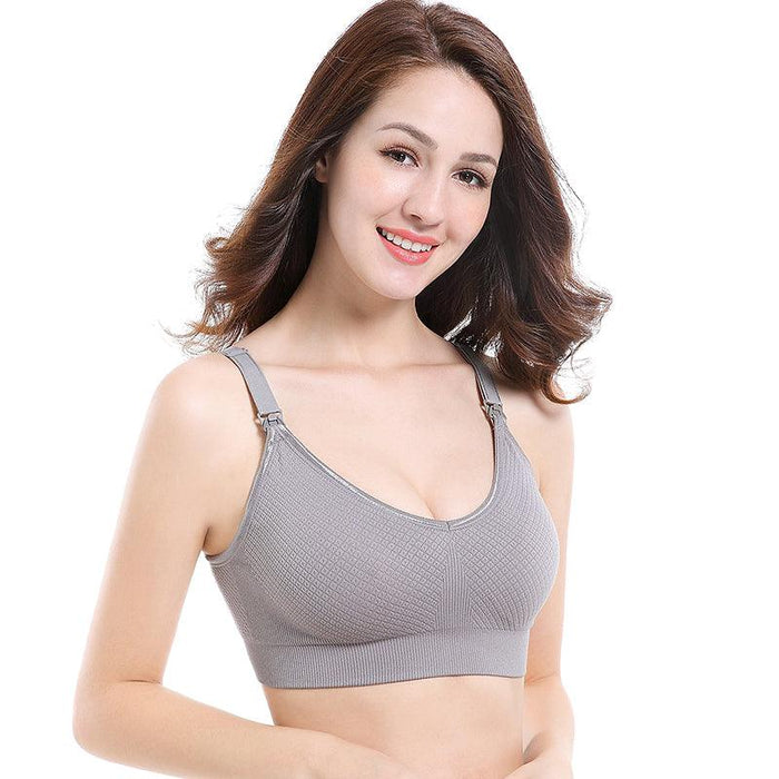 Grid Maternity Nursing Breastfeeding Seamless Bra