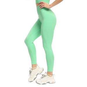 Yoga Solid Color Seamless Top ｜ Yoga Solid Color Seamless Trousers