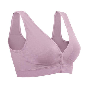 Button Maternity Nursing Breastfeeding Seamless Bra - Onnty