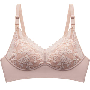 Modal Lace Maternity Nursing Breastfeeding Seamless Underwear Bra - Onnty