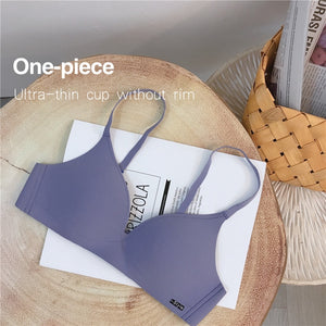 Women Cooling Gathers Wireless Bralette Bra Female Seamless Thin Bras Ladies Intimates Sexy Underwear Lingerie Push Up Brassiere