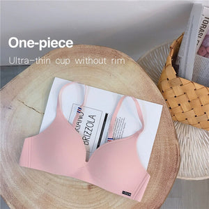 Women Cooling Gathers Wireless Bralette Bra Female Seamless Thin Bras Ladies Intimates Sexy Underwear Lingerie Push Up Brassiere