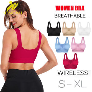 NINGMI Sport Bra for Women Gym Push Up Bra Yoga Tops Sportswear Sexy Yoga Bra Workout High Impact Sports Vest Fitness Underwear