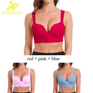 NINGMI Sport Bra for Women Gym Push Up Bra Yoga Tops Sportswear Sexy Yoga Bra Workout High Impact Sports Vest Fitness Underwear