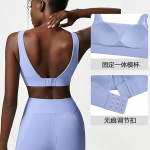 Sport Bra Women Push Up Breathable Soft Rib Underwear Gym Outdoor Running Yoga Top For Fitness