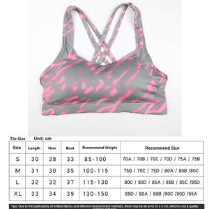812 Breathable and Quick-drying Sports Bra Cross Back for Women Clothes Gym Fitness Shockproof Push Up Seamless Top