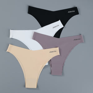 3PCS/Set Women Seamless Lingerie Female Thongs Sexy Underwear Woman Invisible Low-Rise Underpant Women&#39;s Panties Bikini Briefs