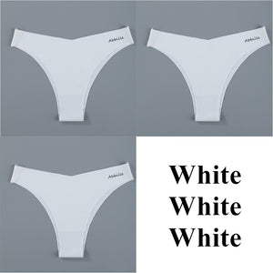 3PCS/Set Women Seamless Lingerie Female Thongs Sexy Underwear Woman Invisible Low-Rise Underpant Women&#39;s Panties Bikini Briefs