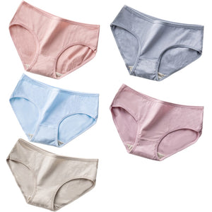 5Pcs Cotton Panties Sexy Panty Briefs Breathable Women Underwear Lingerie for Female Ladies Solid Young Girls Pantys Underpants