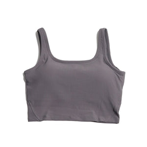 New Threaded Women&#39;s Tube Top Sports Bra Anti-shake Fitness Top Women Sports Underwear Sexy Yoga Tops For Girls 9 Colors