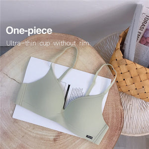 Women Cooling Gathers Wireless Bralette Bra Female Seamless Thin Bras Ladies Intimates Sexy Underwear Lingerie Push Up Brassiere