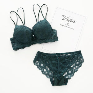 Big Push Up Bra Set 7 Colors Lace Bra And Panty Set Sexy Women’s Embroidery Deep V Lingerie Set Good Quality Pretty Underwear