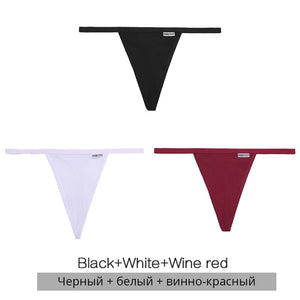 3Pcs/4Pcs Cotton Thongs Women Sexy G-string Panties M-XL Girl Underpants Low-rise T-back Underwear Female Lingerie Panty