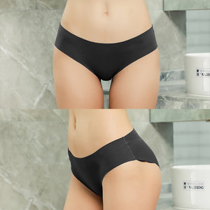 3PCS/Set M-XL Seamless Ice Silk Women Panties Sexy Pantys 7 Solid Colors Breathable Pantys Underwear For Girls Lingerie