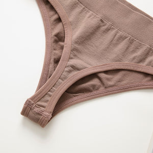 SALSPOR Seamless Women Bra Panties Set G-String Underwear Set Solid Sport Tube Tops Soft Fitness Thong Lingerie Suit