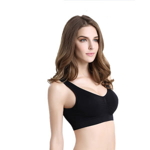 Sports Women Stretch Bra Seamless Comfort Padded Yoga Crop Top Vest Sleep Bra Wireless Bras Sleep Top Tank Female Sport Bras New