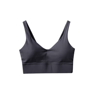 Lulu Butter Soft Fitness Bra Sexy Women Sports Top Female Tight Yoga Vest Solid Color U-shaped Back No Steel Ring With Chest Pad