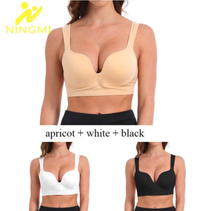 NINGMI Sport Bra for Women Gym Push Up Bra Yoga Tops Sportswear Sexy Yoga Bra Workout High Impact Sports Vest Fitness Underwear