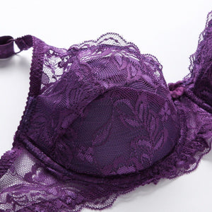Plus Size Push Up Bra Sexy Embroidery Lace Bras Intimate Brassiere Underwire Bralette For Women Underwear Lingerie