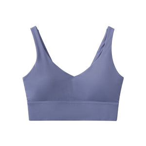 Lulu Butter Soft Fitness Bra Sexy Women Sports Top Female Tight Yoga Vest Solid Color U-shaped Back No Steel Ring With Chest Pad