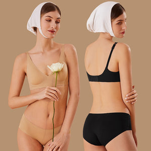 S-XL Women Seamless Bra Set Wireless Brassieres Push Up Intimates Soft Bra Sexy Femme Lingerie Women&#39;s Underwear Sets