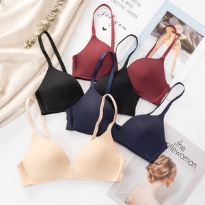 Seamless Bra Set for Women Underwear Push Up Wireless Lingerie Set Adjusted-straps Simple Style Comfortable  Everyday Female