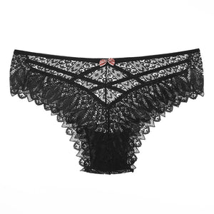 New Panties Women Lace Underwear Sexy Low-Waist Briefs Hollow Out G String Underpant Solid Comfortable Female Lingerie