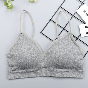 High Elastic Bra Women Gathering Bralette Push Up Bra Summer Anti-light Korean Style Wild Bra Tube Top Sexy No Rims Lingerie