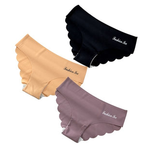 3PCS/Set Women Seamless Lingerie Female Thongs Sexy Underwear Woman Invisible Low-Rise Underpant Women&#39;s Panties Bikini Briefs