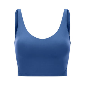 Hot Selling Wholesale Pop Women Sports Bra Tight Gym Crop Top Yoga Vest Shockproof With Chest Pad High Strength Fitness Clothing