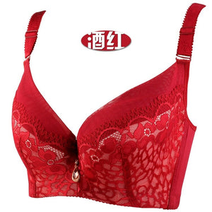 plus size underwear for Women push up lace bralette bras ligerie women wide strap 95 C D E cup ultra boost Lady Bra Brassiere 90