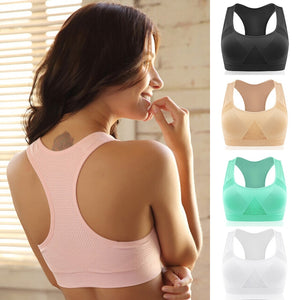 Women Female Dry Quick Push Up Natural Color Sports Bra Tank Tops Yoga Shirt with Padding For Running Fitness Gym Bras