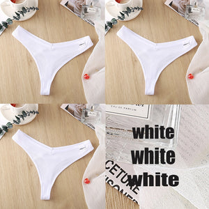 3PCS/Set Women&#39;s Panties G-string Thong Cotton Underwear Sexy Panties Female Underpants 6 Solid Color Pantys Intimates Lingerie