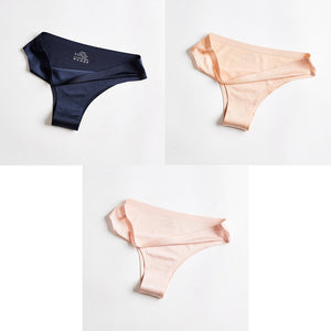 Women Panties Underwear Fitness Sports Seamless Female Lingerie Sexy T-back G-string Thong Ice Silk Woman Underwear