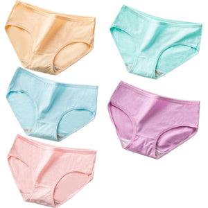 5Pcs Cotton Panties Sexy Panty Briefs Breathable Women Underwear Lingerie for Female Ladies Solid Young Girls Pantys Underpants