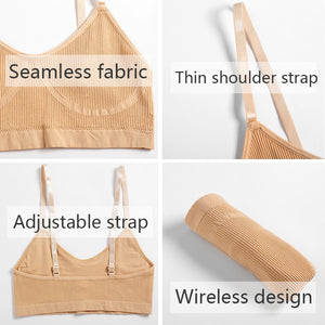 Women Seamless Tops Panties Set Soft Wireless Bra Set Comfortable Bralette Brazilian Underwear Suit Girls Fitness Tops