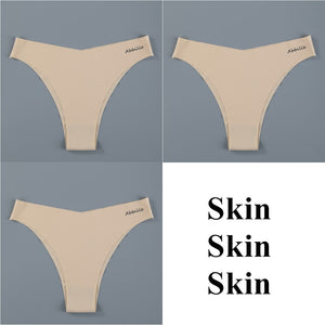 3PCS/Set Women Seamless Lingerie Female Thongs Sexy Underwear Woman Invisible Low-Rise Underpant Women&#39;s Panties Bikini Briefs