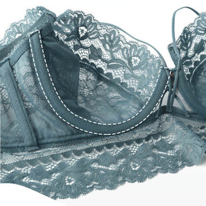 Top Classic Bandage Bra Set Lingerie Push Up Brassiere Lace Underwear Set Sexy Transparent Panties For Women underwear